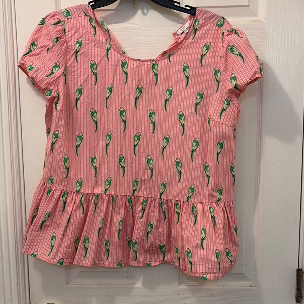 Pink Parrot Print Kids Top